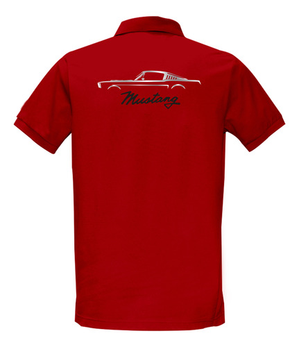 Playera Polo Mod Ford Mustang V8 Estampado En Reflejante