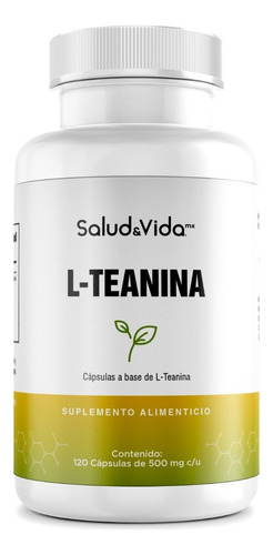 Salud&Vida MX L-Teanina - Aminoácido 200 mg por Porción (1 al Día) | 120 Cápsulas | Sin Gluten y Sin OMG