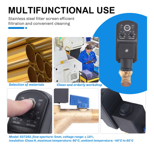 Compresor De Aire Ac 220 V 1/2 Pulgada Con Temporizador Elec