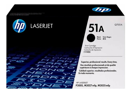 Toner Hp Q7551a Negro Original Laser Hp P3005 Hp 3005