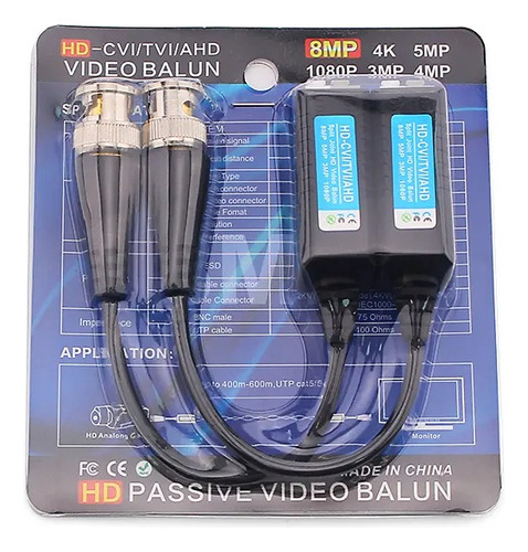 Video Balun 8mp X 1 Unidad