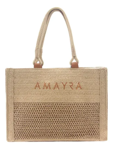 Cartera Tote Bolso Playero Yute Amayra 5058