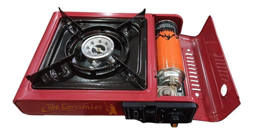 Imagen 2 de 10 de Anafe Camping Gas Butano Portatil + 4 Garrafa + Estuche