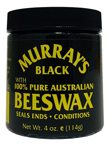Murrays Black Beeswax Tarro De 3.5 Onzas (3.5 fl Oz) (paqu.