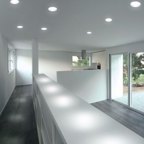 Imagen 8 de 10 de Spot Embutir Blanco Circular Con Dicroica Led 7w Pack X20