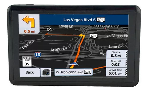 Navegador Gps Portátil De 5 Pulgadas Para Coche Y Camión