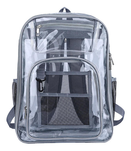 Mochila Transparente Correa Reforzada De Pvc Resistente Al