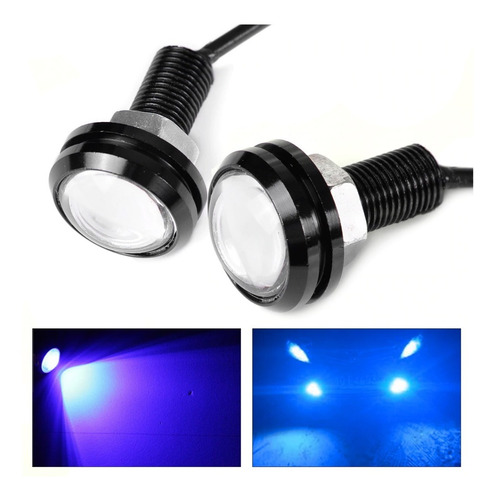 Imagen 2 de 8 de Kit Ojo De Aguila 9w Con Lupa Luz Led Cob Azul X2