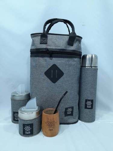 Imagen 6 de 8 de Set Matero Kit Completo | Bolso + Termo + Mate + Latas -yuco