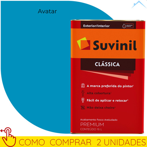 Tinta Parede Tons Intenso Do Azul Suvinil Classica +16 L