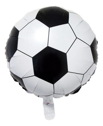 Balão Metalizado Bola De Futebol 45x45cm  - Kit 10 Balões