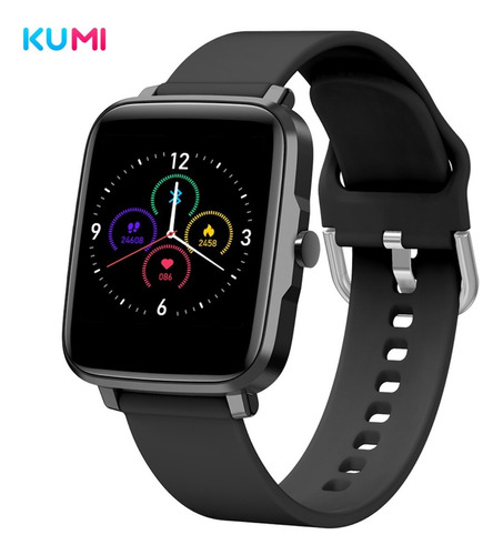 Smartwatch Kumi Ku1s Ip68 Reloj Inteligente Sport 1.54 Color De La Caja Negro