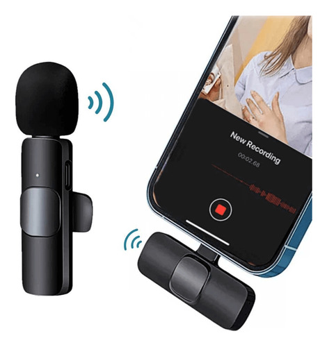 Mini Microfone Sem Fio Android iPhone Youtubers Aulas Show B