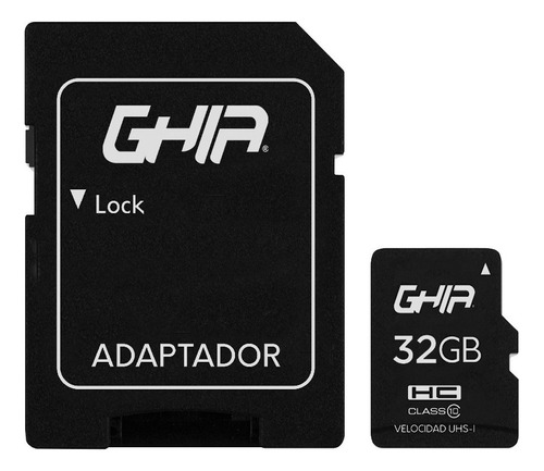 Micro Sd 32 Gb Memoria Flash Ghia Clase 10 Con Adaptador /v