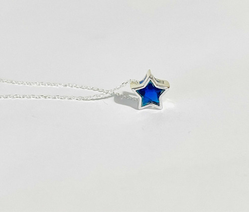 Gargantilla Con Dije Estrella 6mm De Plata Italiana 925 