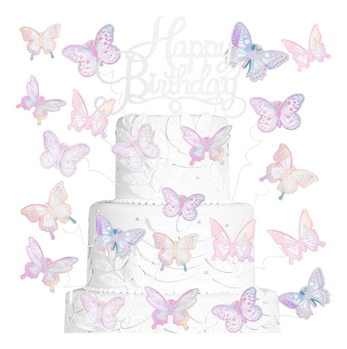  Decoración De Pastel De Mariposa P/cumpleaños, 600 Piezas