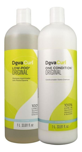 Devacurl Low-poo Original Kit Shampoo E Condicionador 1l