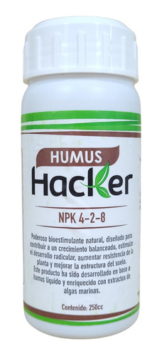 Humus Hacker Humus Líquido Enriquecido. Concentrado 250cc