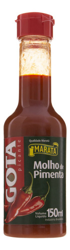 Molho de Pimenta Picante Maratá Gota sem glúten em frasco 150 ml