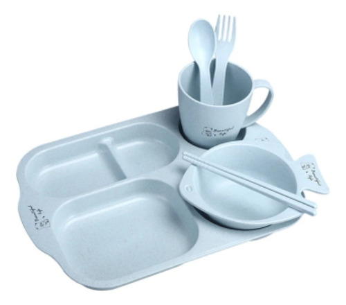 Set Plato Bambú Infantil X6 Pzas