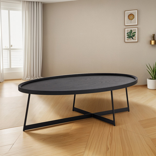 Mesa De Centro Rosen Liberty 120 X 70 Cm Negro