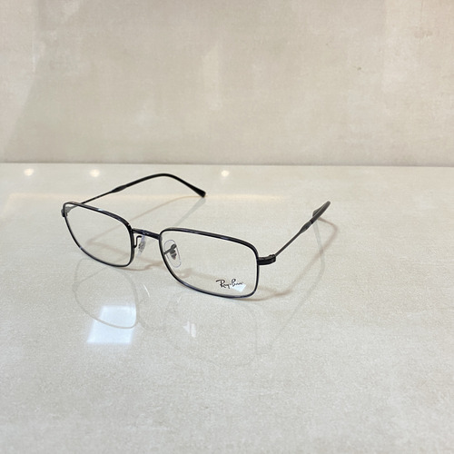 Armação Em Metal Ray-ban Rb3746v 56mm - Retangular Cor Preto Brilho