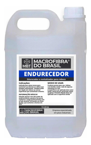 Endurecedor De Reboco Esfarelando - Mbt (5 Kg)