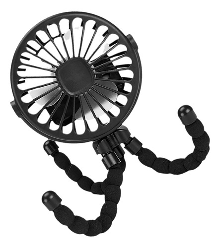 Trípode Flexible Con Ventilador De Cochecito Negro Y Negro Q