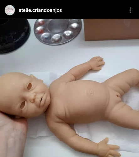 bebê reborn silicone sólido cru