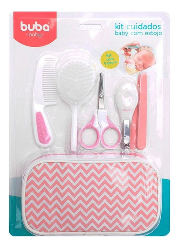 Kit De Higiene Cuidados Baby Para Bebês Com Estojo Rosa Buba