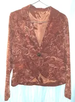 Comprar Chaqueta Blazer Saco En Brocato De Seda Marca Milenium T.42 