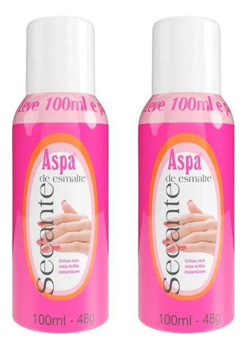 Secante De Esmaltes Aspa 100ml - Kit Com 2un