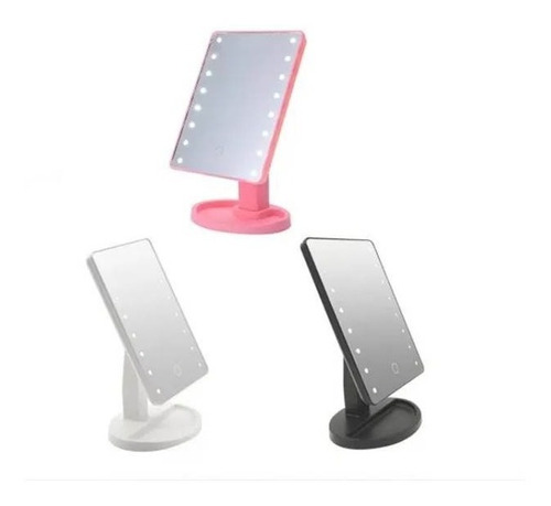 Espejo Tactil Portatil Para Maquillaje Con 22 Luz Led 