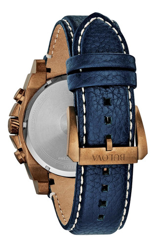 Relógio Masculino Bulova Precisionist Couro Azul 97b186
