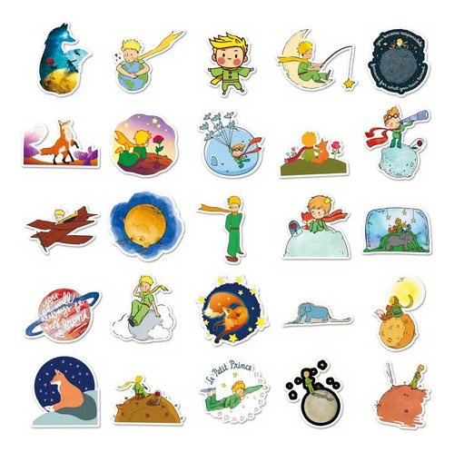 50 Calcomanías Sticker Impermeables De El Principito.