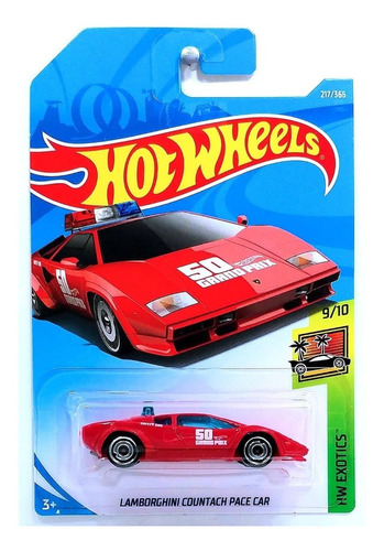 Hot Wheels Escala 1:64 #217 Lamborghini Countach Pace Exotic