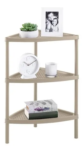Mesa Multiusos Triangular Rimax 3 Niveles Taupe