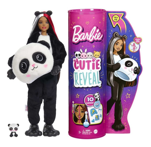Barbie Cutie Reveal Disfraz Oso Panda Con Sorpresas Original
