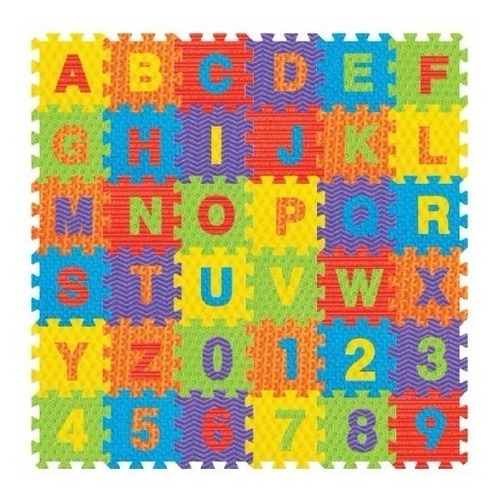 Imagen 1 de 3 de Piso Bebe Alfombra Foami De Goma Rompecabeza 16x16 36 Pcs