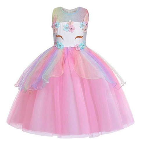 Disfraz Niña Princesa Unicornio Arcoiris Rosa Varias Tallas / My Happy Rainbow