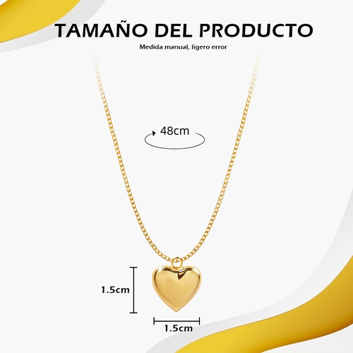 Collar Dije Corazón Oro 10k Joyas Cadena Regalo Mujer Novia