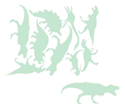 Etiquetas De Pared De Tejado Oscuridad 9x Dinosaurio
