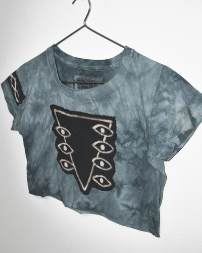 Imagen 5 de 8 de Croptop Lilith Evangelion Parche Prelavado Algodon Caustico