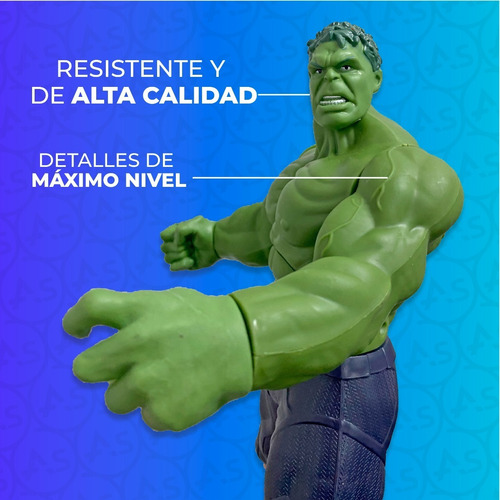 Imagen 6 de 9 de Muñecos Articulados Figura Accion Avengers Grande Luz Sonido