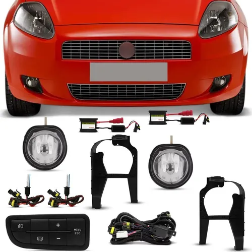 comprar Kit Farol Neblina Punto 2007 2008 2009 2010 2011 2012 Xênon