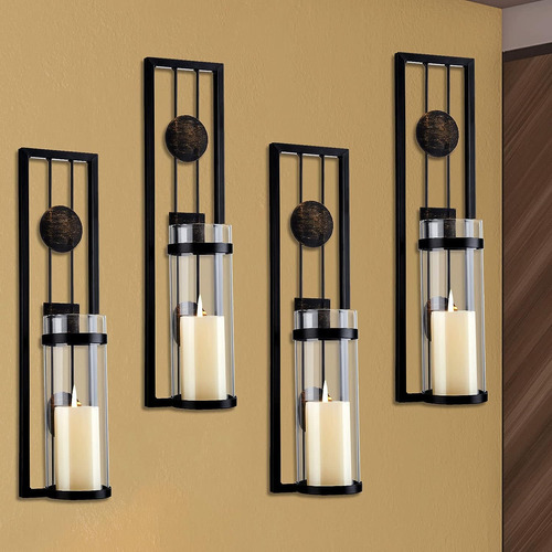 Juego De 4 Candelabros De Pared Para Sala De Estar, Decoraci