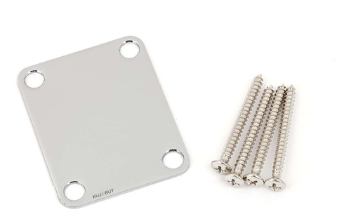 Placa Cuello 4 Perno Cromo Tornillo Para Fd Strat Tele Basse