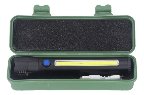 Linterna Led Táctil Recargable Usb, Zoom Y Cob