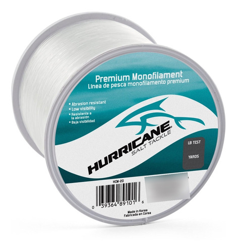 Linea Monofilamento Agua Salada Hurricane Premium 1 4 25