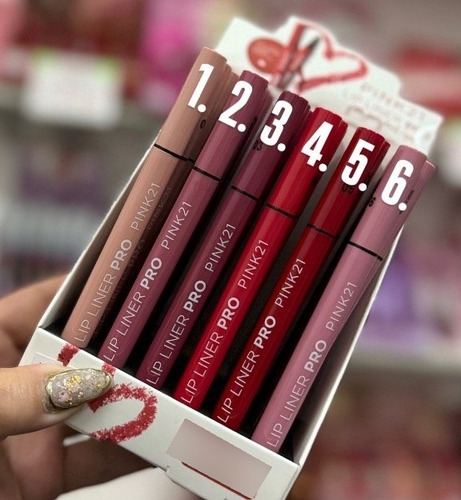 Delineador Labios Crayon Larga Duracion Lipliner Pro Pink21 Color 02